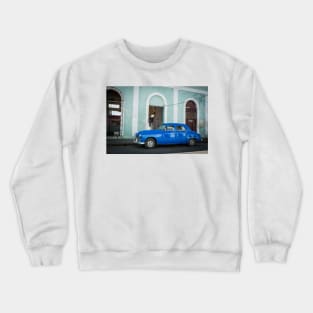 American car from the 50's in Havana, Cuba Crewneck Sweatshirt